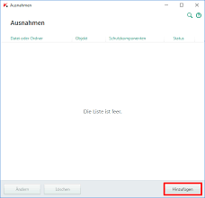 Hinzufugen Von Dateien Programmen Oder Links Zu Untersuchungsausnahmen In Kaspersky Internet Security 2018