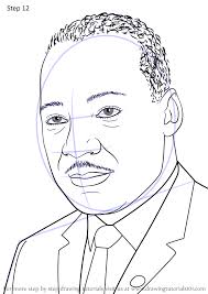 Learn How To Draw Martin Luther King Jr Celebrities Step By Step Drawing Tutorials King Jr Martin Luther King Jr Luther