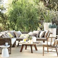 Montauk Sectional West Elm Beautiful Outdoor Spaces Modern Patio Furniture Sectional Patio Furniture