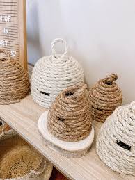 Diy Rope Beehive Red Front Door Rope Crafts Diy Bee Crafts Bee Decor