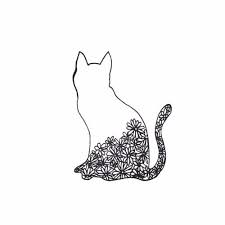 Flower Cat Tumblr Drawings Easy Black And White Drawing Aesthetic Drawing