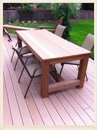 Ultradeck Composite Decking Outdoor Dining Table For Sale At Rustikink Com Build Outdoor Furniture Outdoor Patio Table Trex Patio