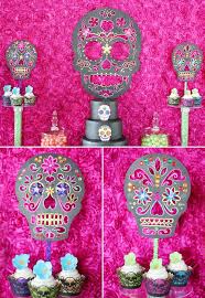 Trend Alert Diy Day Of The Dead Sugar Skull Party Decorations Hostess With The Mostess Sugar Skull Party Diy Day Of The Dead Halloween Party Decor