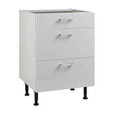 Une cuisine blanche, couleur intemporelle et valeur sûre. Meuble De Cuisine Spicy Blanc Facades 1 Tiroir 2 Casseroliers Caisson Bas L 60 Cm Castorama