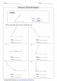 Classifying And Identifying Angles Worksheets Measuring Angles Worksheet Angles Worksheet Identifying Angles