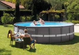 16ft X 48in Ultra Frame Pool Set Outdoor Furniture Sets Intex Outdoor Decor