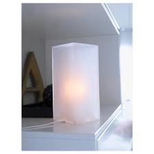 Grono Lampe De Table Verre Givre Blanc Ikea In 2020 White Table Lamp Table Lamp Led Bulb