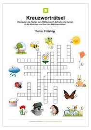 Ein Kostenloses Kreuzwortratsel Zum Fruhling Fur Kinder Kreuzwortratsel Fur Kinder Quiz Fur Kinder Kinder Schule