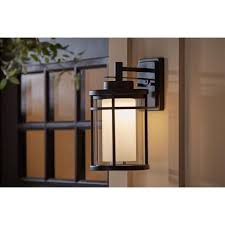 Home Decorators Collection Black Outdoor Led Wall Lantern Sconce Dw7178bk The Home Depot Sconces Outdoor Sconces Wall Lantern