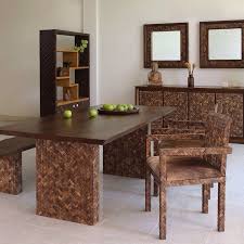 A Stunning Coconut Shell Teak Wood Dining Room Set Natura By Dsign Coconut Shell Furniture A Top Trend Of Eco Luxury Kelapa