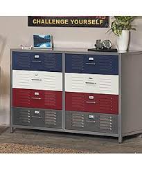Boy S Locker 8 Drawer Dresser Overstock Com Shopping Great Deals On Dressers Locker Bedroom Bedroom Dresser Styling Locker Furniture