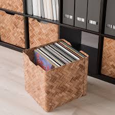 Bullig Box Bamboo Brown 12 X13 X13 Ikea Stackable Storage Boxes Ikea Kallax Shelf