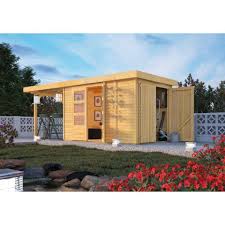Karibu Woodfeeling Gartenhaus Retola 2 3 4 5 6 Inkl Anbauschrank U 280 Cm Schleppdach Mein Gartenshop24 De Gartenhaus Schleppdach Haus