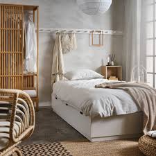 Nordli Bed Frame With Storage White 90x200 Cm Ikea Switzerland Bed Frame With Storage Ikea Bed Bed Frame