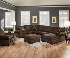 Stunning U Shaped Brown Sectional Sofa Design Inspiration In Grey Wall Modern Living Room With Wooden F Brown Sectional Sofa Living Room Grey Brown Living Room