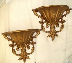 Vintage Home Interiors Homco Dart Gold Wall Pocket Planters 9 1 2 X 8 Pair Vintage House Home Interiors And Gifts Gold Walls