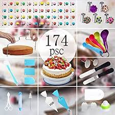 Amazon Com 174pcs Cake Decorating Supplies Kit Cake Decorating Set Baking Tools Kids Cake W Cake Decorating Set Cake Decorating Kits Cake Decorating Supplies
