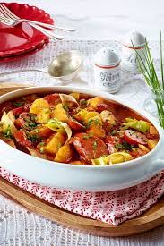 Herbstliches Gemuse Wurst Gulasch Rezept Lecker Rezept Gulasch Rezepte Gulasch Rezept Einfach Rezepte