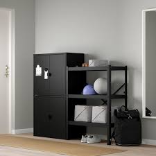 Bror Shelving Unit With Cabinets Ikea Regal Wohnzimmer Regal Ikea