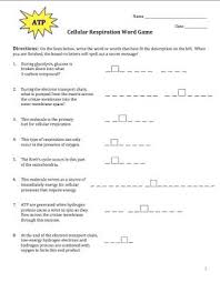 Science Stuff Another Freebie Cellular Respiration Word Game Review Cellular Respiration Photosynthesis And Cellular Respiration Word Games
