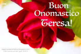 Cdb Cartoline Per Tutti I Gusti Cartolina Buon Onomastico Teresa Con Immagine Flo Buon Onomastico Buon Compleanno Onomastico