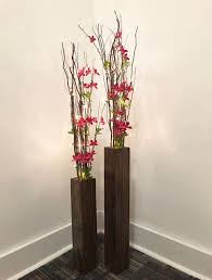 Wood Vase Set Set Of Two Home Decor Wedding Decor Modern Etsy Floor Vase Decor Tall Vase Decor Vases Decor