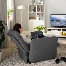 Ekolsund Recliner Gunnared Dark Gray Ikea Ikea Recliner Fabric Armchairs Reclining Armchair