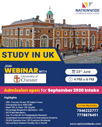 Join Our Upcoming Webinar And Be The Part Of University Of Chester Overseas Education Webinar University