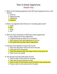 3rd Grade Science Plant And Animal Adaptations Quiz By Mrs D Teaches Third Plant Science Reading Comprehension Lessons Science Teaching Resources