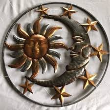 17 Inch Round Metal Sun And Moon With Stars Outdoor Garden Etsy In 2020 Outdoor Garden Decor Outdoor Garden Outdoor Metal Wall Art