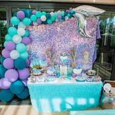 Mermaid S Dream Party Catchmyparty Com Mermaid Birthday Party Decorations Mermaid Theme Party Ariel Birthday Party