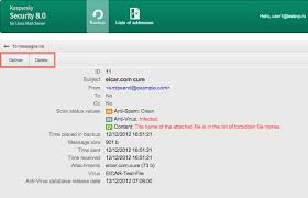 Folder Kwarantanny Zarzadzany Przez Uzytkownika W Kaspersky Security 8 0 For Linux Mail Server
