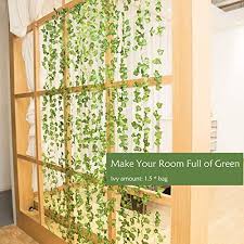 Faux Ivy Curtains Greenery Wall Decor Greenery Decor Ivy Wall