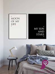 Game Of Thrones Poster Set Moon Of My Life My Sun And Stars Wall Art Wall Decor Home Decor Home Decor Quotes Game Of Thrones Bedroom Above Bed Decor