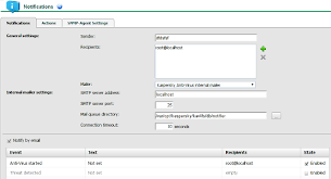 Notifications Tab In Kaspersky Anti Virus 8 0 For Linux File Server Web Console