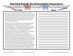 Unwind The Complicated Language Of The Declaration Of Independence With This Pa Declaration Of Independence Social Studies Worksheets Homeschool Social Studies