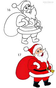 How To Draw Santa Clause Step 8 Christmas Drawing Santa Claus Pictures Easy Christmas Drawings