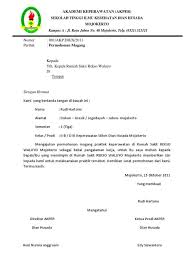 Contoh Surat Magang Di Rumah Sakit Surat Sekolah Penyakit