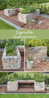 Diy Sitzgelegenheit Aus Mauersteinen Mit Der Siola Mini Muschelkalk Zum Selber Bauen How To Wie Gestalte Sitzecken Garten Gartensitzplatz Garten Hochbeet