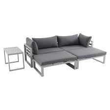 Sunfun Hannah Loungemobel Set 5 Tlg Metall Grau Bauhaus Lounge Mobel Outdoor Lounge Mobel Outdoor Sofa