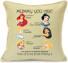 Personalised gift plaque's make great birthday presents for mum ideas, are handmade with beautiful handwriting, and make great gift ideas. Personalised Presents Gifts For Mum Mummy Mother Mothers Day Birthday Christmas Disney Princess Ariel Cinderella Jasmine Snow White Aurora Rapunzel Cushion Cover 18 Inch 45 Cm Living Room Home Decor Amazon Co Uk Kitchen