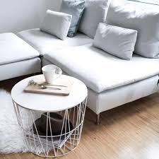 T I M E F O R T E A Hygge Cozy Skandinavisch Wohnzimmer Sofa Ikea Sofa Weiss Couchtisch Korb