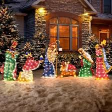 6 Pc Set Outdoor Lighted Holy Family Wisemen Nativity Scene Christmas Yard Decor Christmas Yard Decorations Outdoor Nativity Scene Outdoor Christmas Decorations