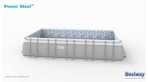 Bestway Rectangular Power Frame Pool 549x274x122 Cm Youtube
