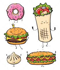 Cartoon Fast Food Food Cartoon Food Drawing Kebab