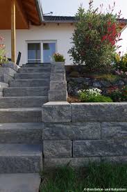 Klassische Mauer Abschussiger Garten Vorgarten Ideen Steinmauer Garten