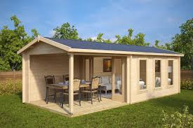 Garden Summer House With Veranda Eva E 12m 44mm 3 X 7 M Summer House 24 Summer House Summer Home Decor Garden Log Cabins