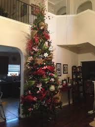 Deco Mesh 12 Ft Christmas Tree Slim Christmas Tree 12 Ft Christmas Tree Christmas Decorations