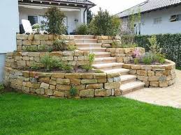 Gr E Der Steine Okay Garten Gartengestaltung Gartendesign Gartendeko Terraced Landscaping Landscaping Retaining Walls Natural Stone Wall
