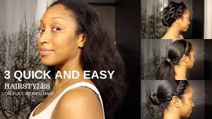Want your straightened hairstyle to last? Quick And Easy Everyday Natural Hair Styles Flat Ironed Natural Hair Youtube